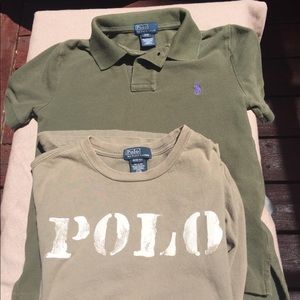 Polo shirts set of 2 olive green Ralph Lauren